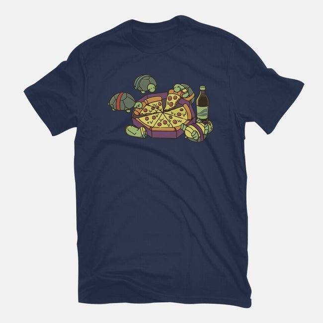 Teenage Turtle Pizza Lover-Unisex-Basic-Tee-tobefonseca