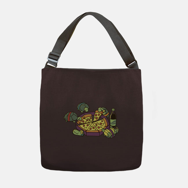 Teenage Turtle Pizza Lover-None-Adjustable Tote-Bag-tobefonseca