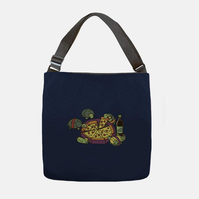 Teenage Turtle Pizza Lover-None-Adjustable Tote-Bag-tobefonseca