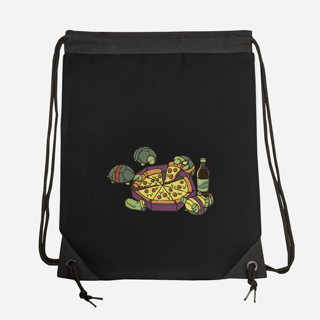 Teenage Turtle Pizza Lover-None-Drawstring-Bag-tobefonseca