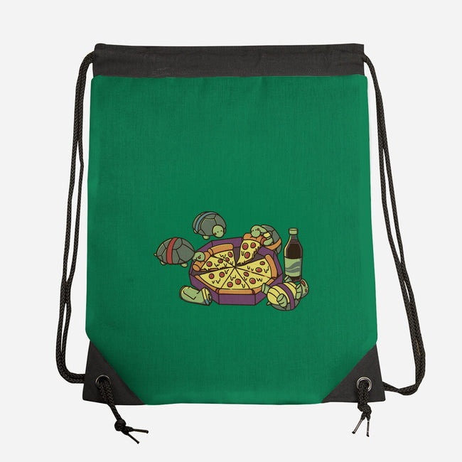 Teenage Turtle Pizza Lover-None-Drawstring-Bag-tobefonseca