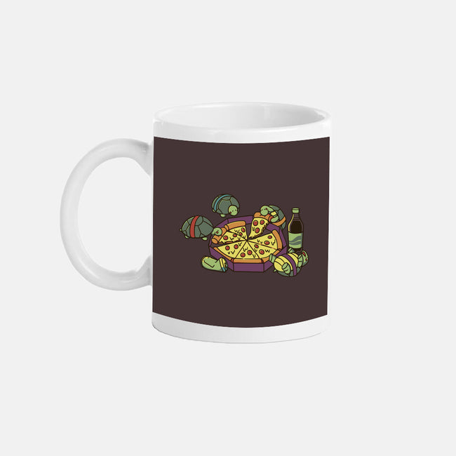 Teenage Turtle Pizza Lover-None-Mug-Drinkware-tobefonseca