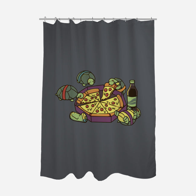 Teenage Turtle Pizza Lover-None-Polyester-Shower Curtain-tobefonseca