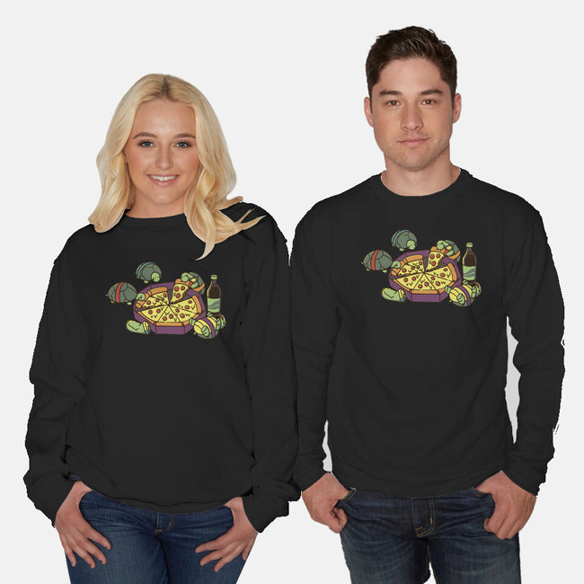 Teenage Turtle Pizza Lover-Unisex-Crew Neck-Sweatshirt-tobefonseca