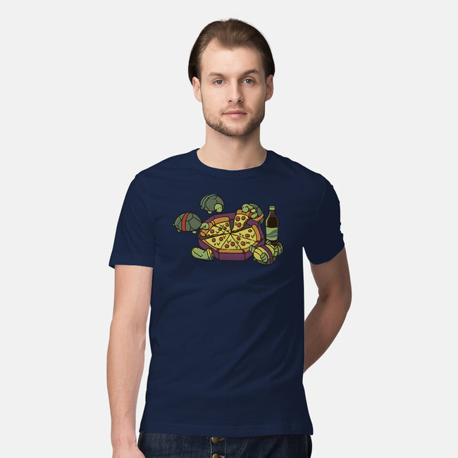 Teenage Turtle Pizza Lover-Mens-Premium-Tee-tobefonseca