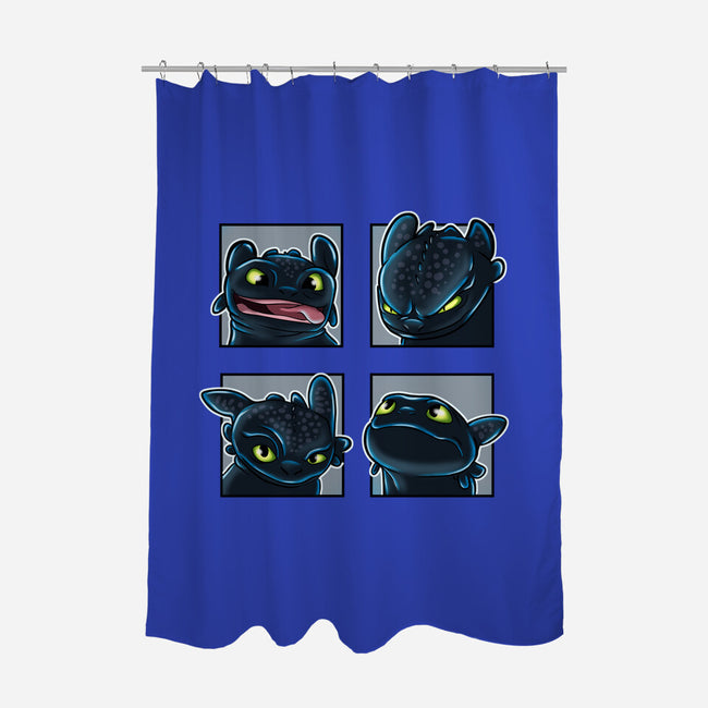 Dragon Emotions-None-Polyester-Shower Curtain-nickzzarto