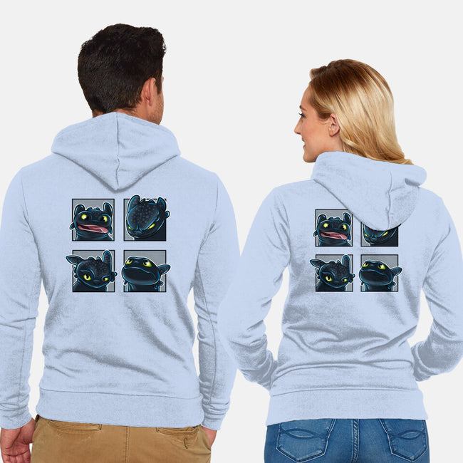 Dragon Emotions-Unisex-Zip-Up-Sweatshirt-nickzzarto