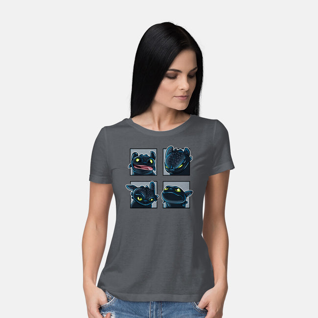 Dragon Emotions-Womens-Basic-Tee-nickzzarto