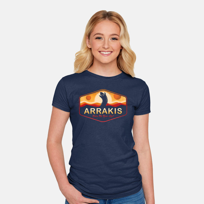 Visit Arrakis-Womens-Fitted-Tee-Paul Simic