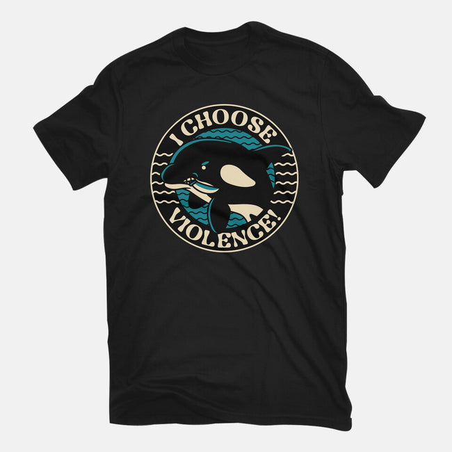 Orca I Choose Violence Seal-Unisex-Basic-Tee-tobefonseca