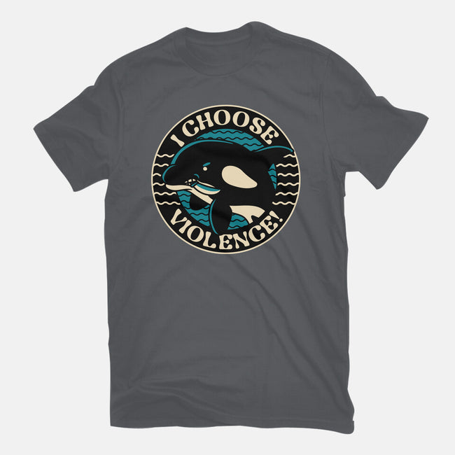 Orca I Choose Violence Seal-Womens-Fitted-Tee-tobefonseca