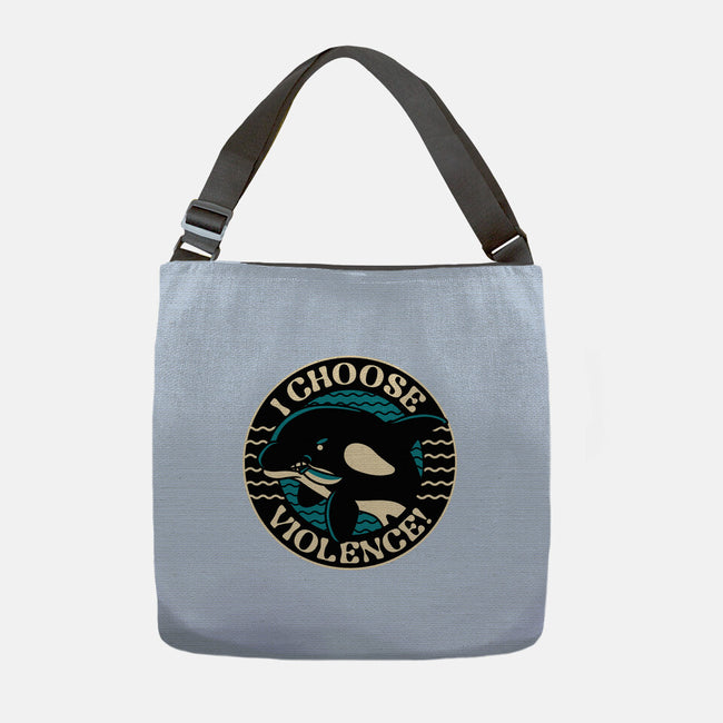 Orca I Choose Violence Seal-None-Adjustable Tote-Bag-tobefonseca