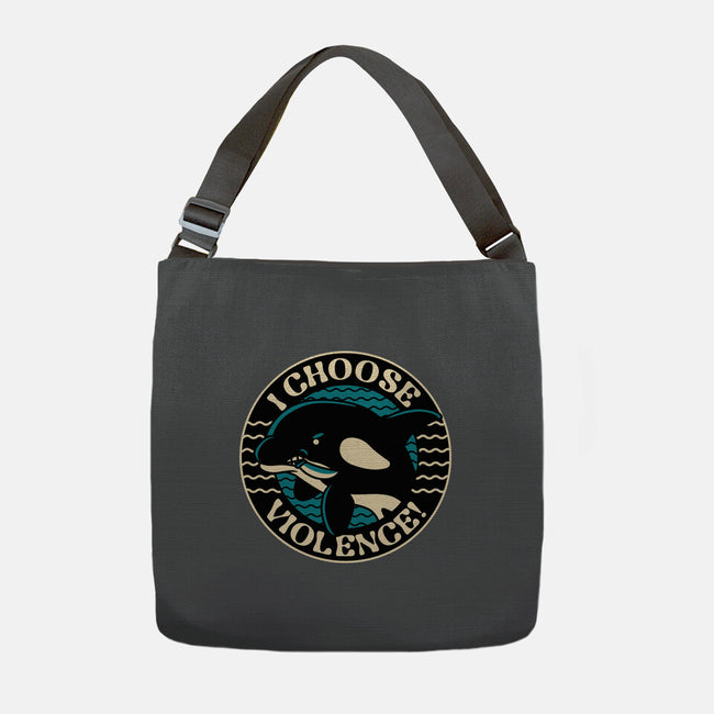 Orca I Choose Violence Seal-None-Adjustable Tote-Bag-tobefonseca