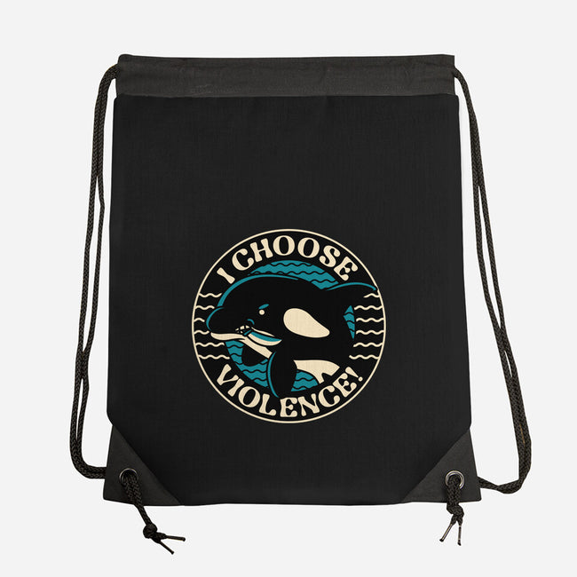 Orca I Choose Violence Seal-None-Drawstring-Bag-tobefonseca