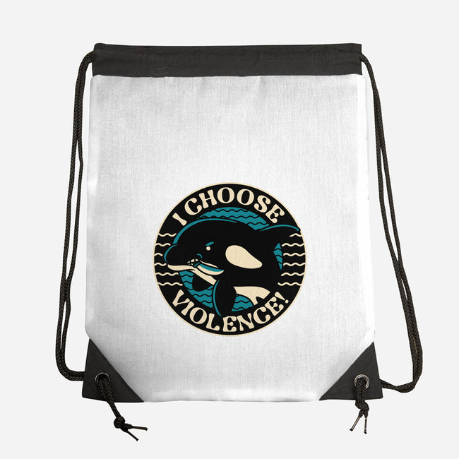 Orca I Choose Violence Seal-None-Drawstring-Bag-tobefonseca