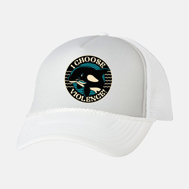 Orca I Choose Violence Seal-Unisex-Trucker-Hat-tobefonseca