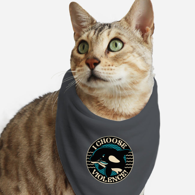 Orca I Choose Violence Seal-Cat-Bandana-Pet Collar-tobefonseca