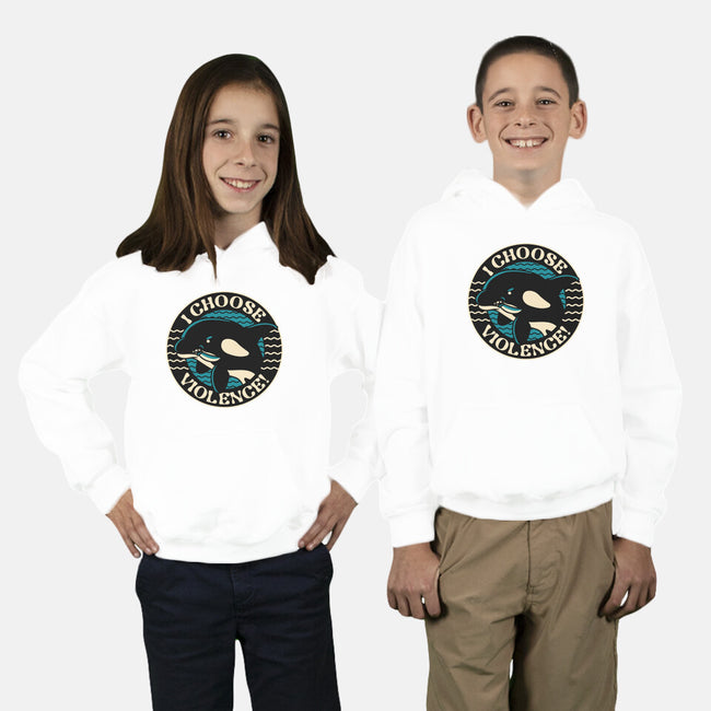 Orca I Choose Violence Seal-Youth-Pullover-Sweatshirt-tobefonseca