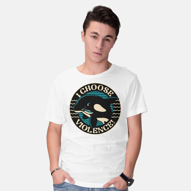 Orca I Choose Violence Seal-Mens-Basic-Tee-tobefonseca