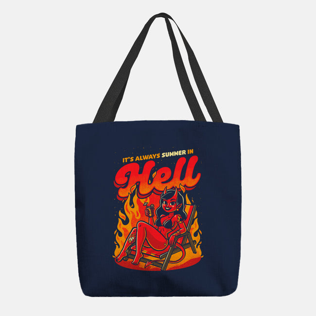 Summer Pinup Devil-None-Basic Tote-Bag-Studio Mootant