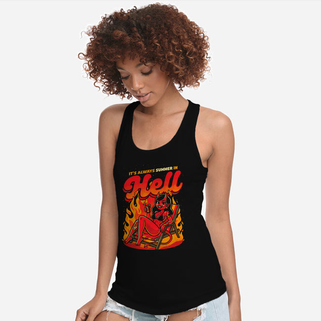 Summer Pinup Devil-Womens-Racerback-Tank-Studio Mootant