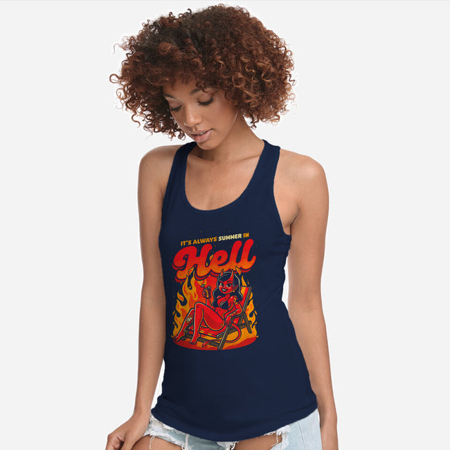 Summer Pinup Devil-Womens-Racerback-Tank-Studio Mootant