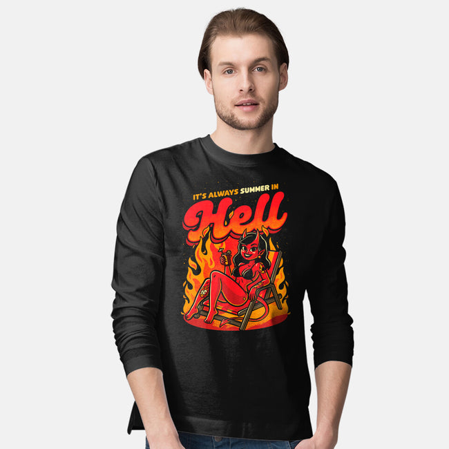 Summer Pinup Devil-Mens-Long Sleeved-Tee-Studio Mootant