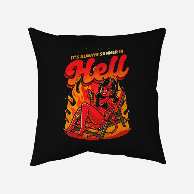 Summer Pinup Devil-None-Non-Removable Cover w Insert-Throw Pillow-Studio Mootant