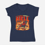 Summer In Hell-Womens-V-Neck-Tee-Studio Mootant