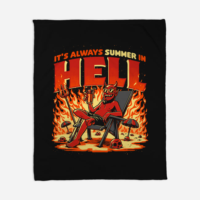 Summer In Hell-None-Fleece-Blanket-Studio Mootant