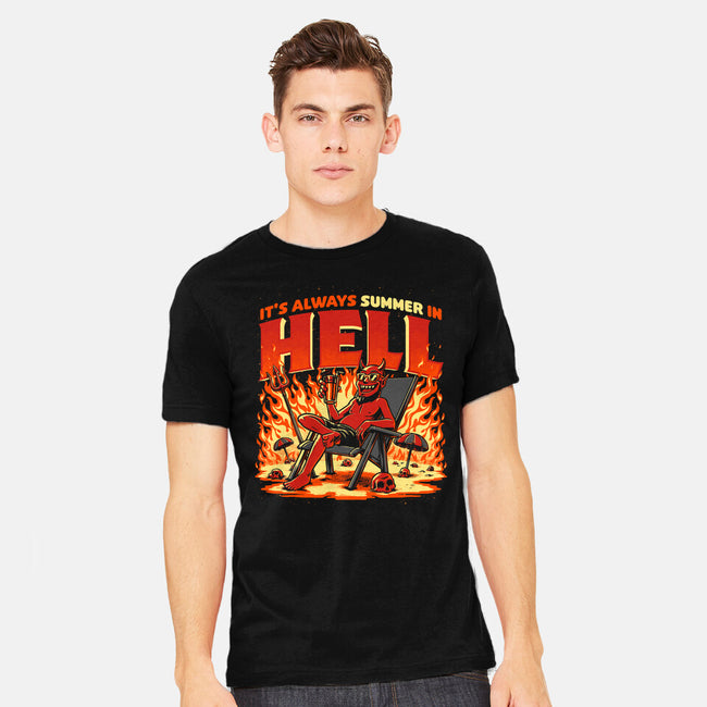 Summer In Hell-Mens-Heavyweight-Tee-Studio Mootant