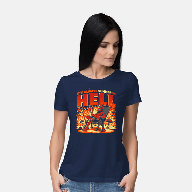 Summer In Hell-Womens-Basic-Tee-Studio Mootant