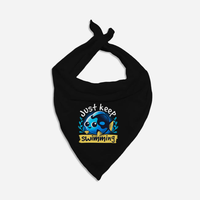 Cute Just Keep Swimming-Dog-Bandana-Pet Collar-NemiMakeit