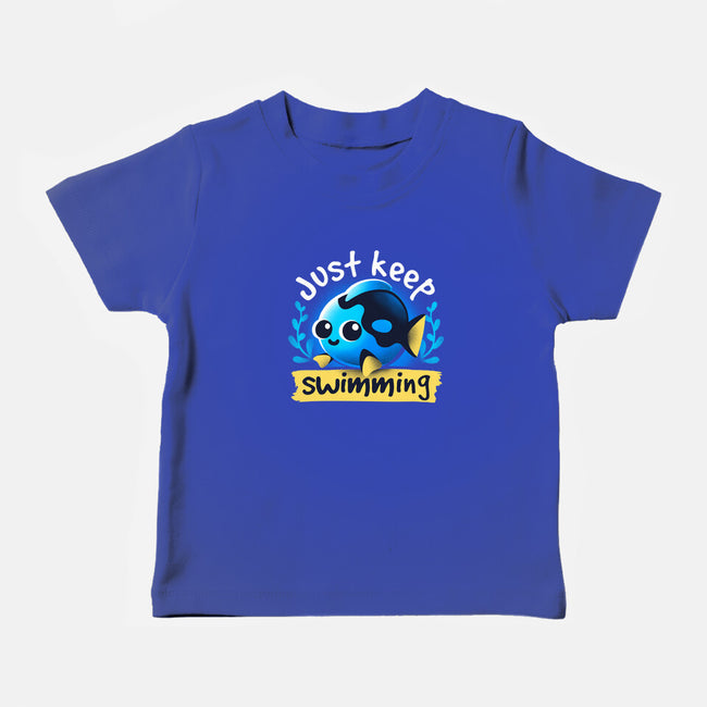 Cute Just Keep Swimming-Baby-Basic-Tee-NemiMakeit