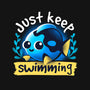 Cute Just Keep Swimming-None-Fleece-Blanket-NemiMakeit