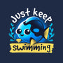 Cute Just Keep Swimming-Cat-Basic-Pet Tank-NemiMakeit