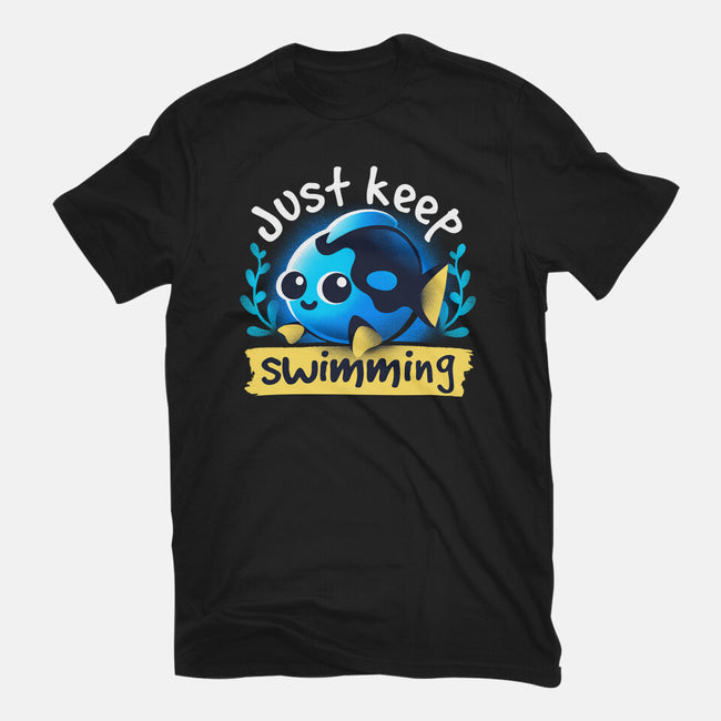 Cute Just Keep Swimming-Youth-Basic-Tee-NemiMakeit