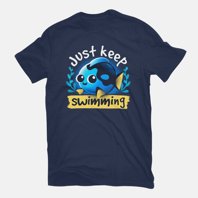Cute Just Keep Swimming-Womens-Basic-Tee-NemiMakeit