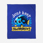 Cute Just Keep Swimming-None-Fleece-Blanket-NemiMakeit