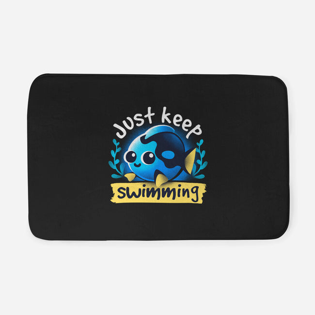 Cute Just Keep Swimming-None-Memory Foam-Bath Mat-NemiMakeit