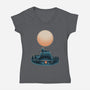 Happiness Is Camping-Womens-V-Neck-Tee-rmatix