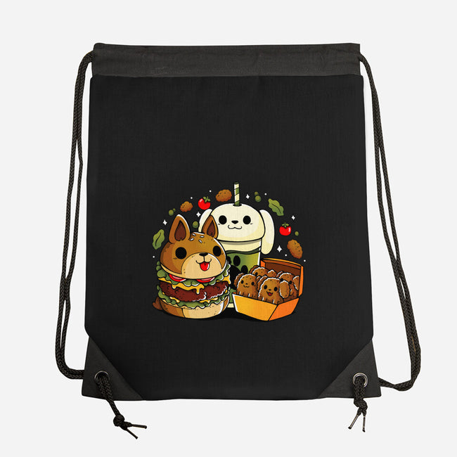 Dog Menu-None-Drawstring-Bag-Vallina84