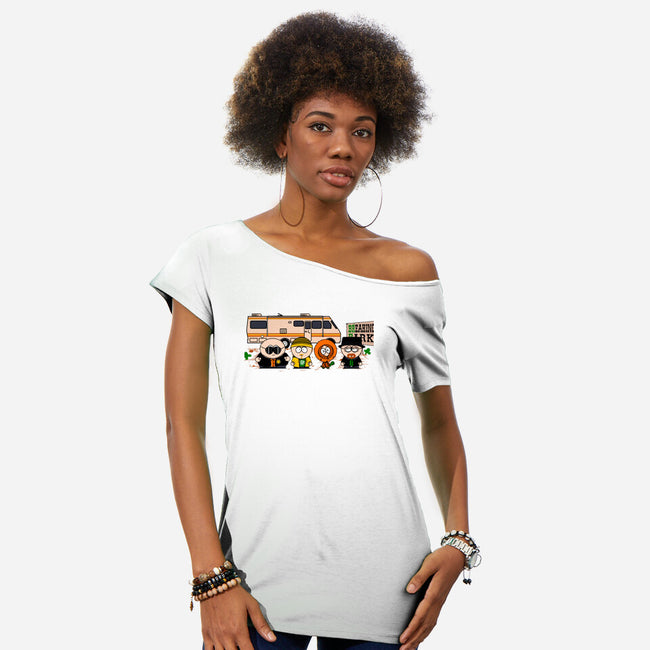 Breaking Park-Womens-Off Shoulder-Tee-Donnie