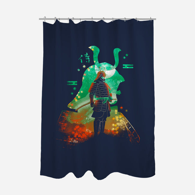 Negative Aki Samurai-None-Polyester-Shower Curtain-Donnie