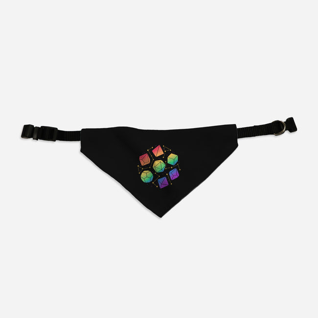 Rainbow Galaxy DND Dice-Dog-Adjustable-Pet Collar-xMorfina