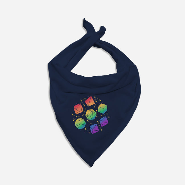 Rainbow Galaxy DND Dice-Dog-Bandana-Pet Collar-xMorfina