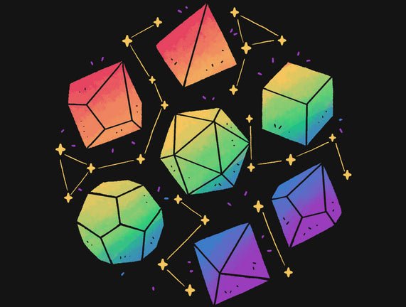 Rainbow Galaxy DND Dice