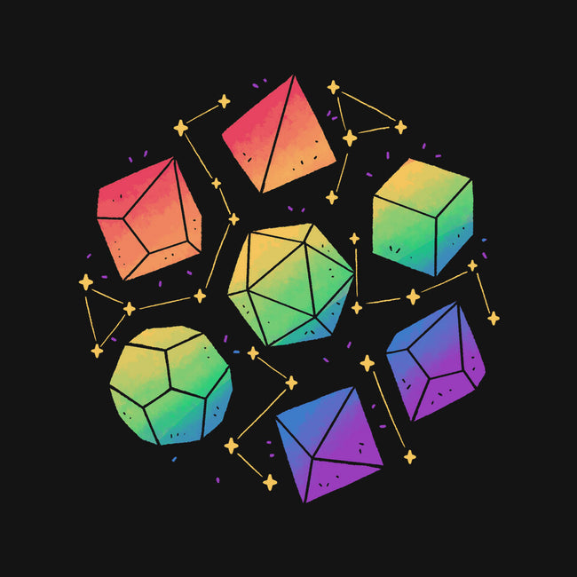 Rainbow Galaxy DND Dice-Unisex-Basic-Tee-xMorfina