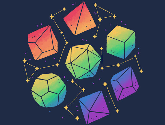 Rainbow Galaxy DND Dice