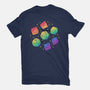 Rainbow Galaxy DND Dice-Womens-Fitted-Tee-xMorfina